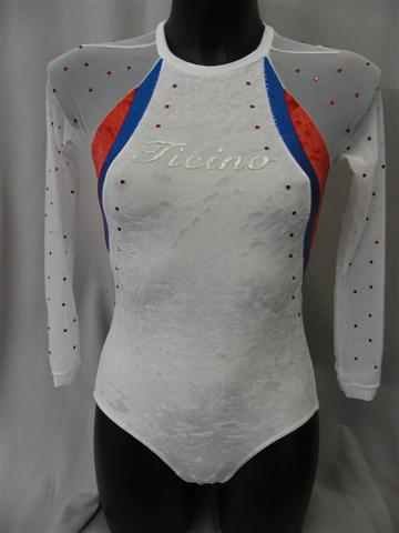 Body per artistica vellutato bianco